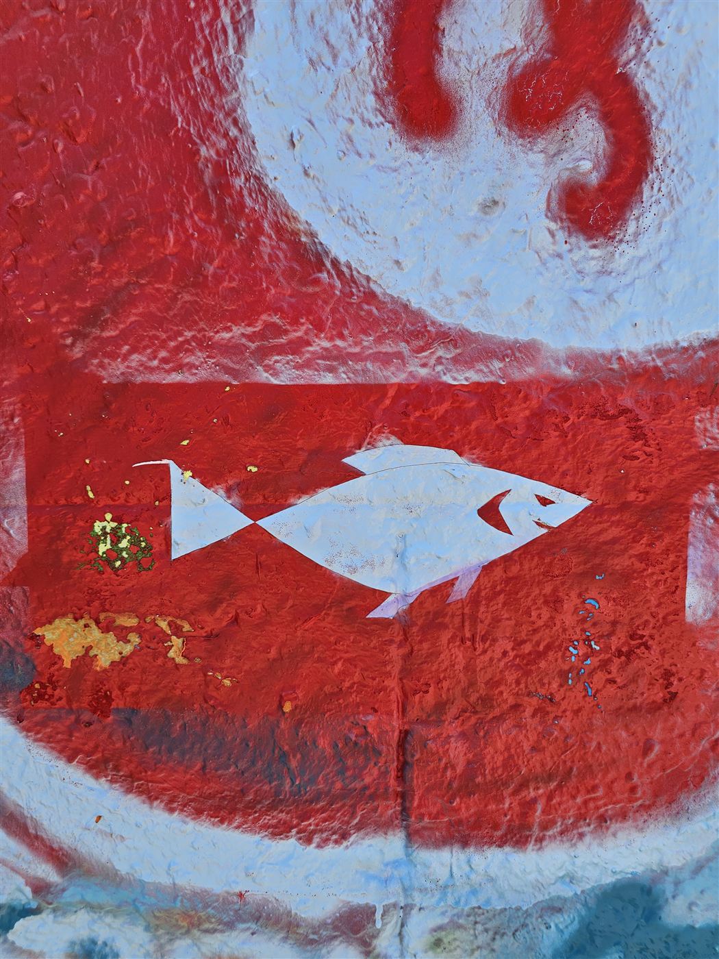 Pochoir de poisson réalisé pendant l'atelier